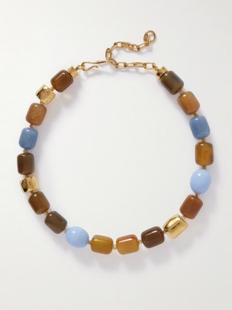 LIZZIE FORTUNATO Palomino Gold-plated Multi-stone Necklace