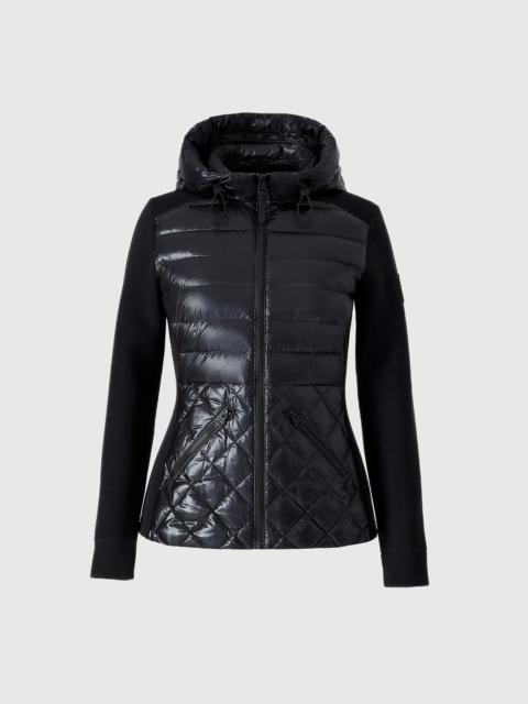 MACKAGE AGATHA Quilted Mixed-Media Hooded Jacket