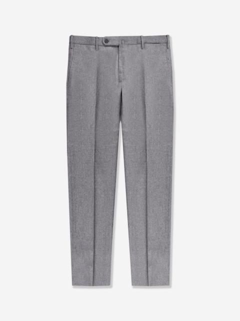 SLOWEAR Slim fit wool and cashmere flannel trousers