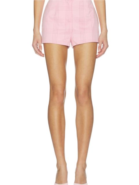 GENERATION LOVE Tayla Windowpane Suiting Micro Shorts