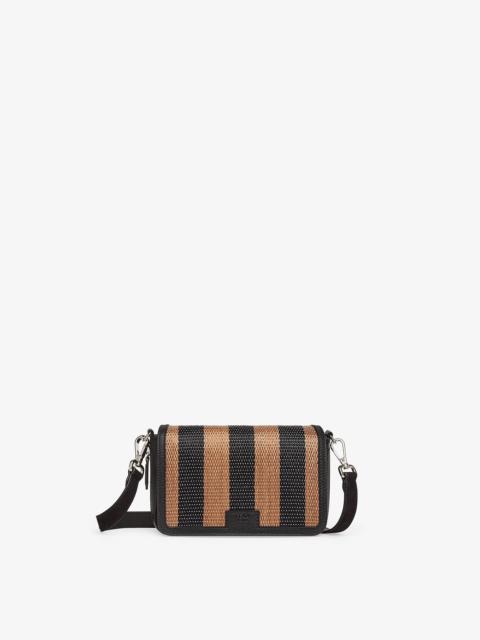 FENDI Brown raffia bag
