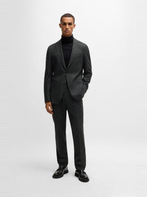 BOSS SLIM-FIT SUIT IN A MICRO-PATTERNED WOOL BLEND