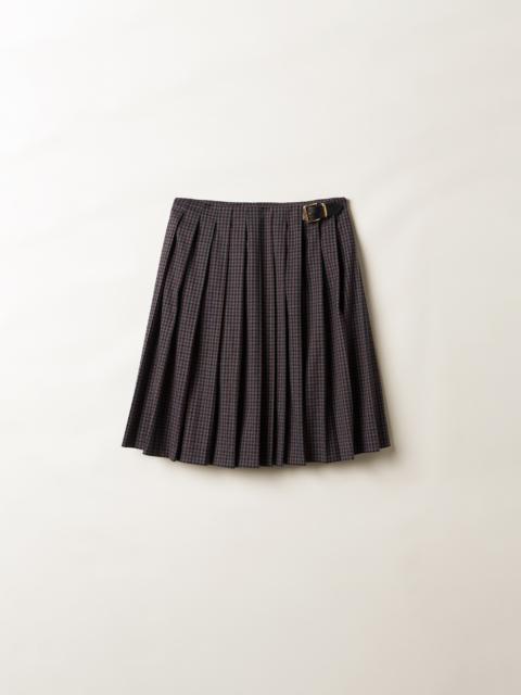 Miu Miu Gingham check skirt