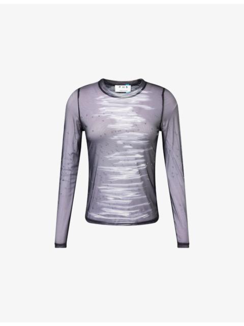 PH5 Betta Embellished Mesh Woven Top