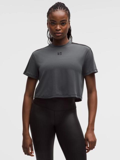 lululemon Jersey Training Cropped Short-Sleeve Shirt *Flocked