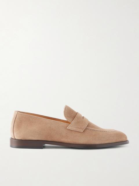 Brunello Cucinelli Calf Suede Penny Loafers