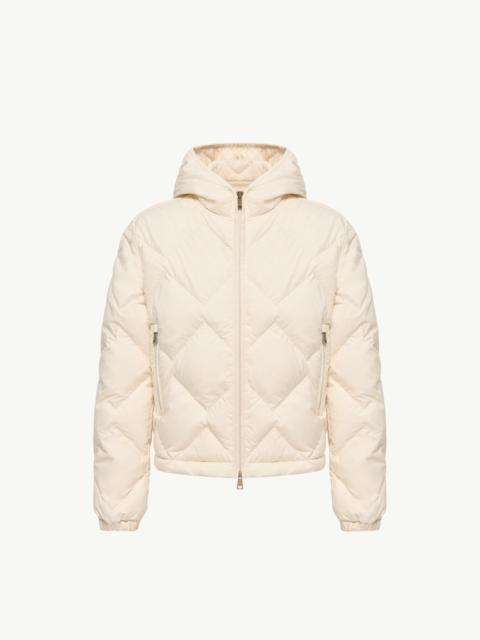 Moncler Arvouinne Hooded Triangle-Quilted Short Down Jacket