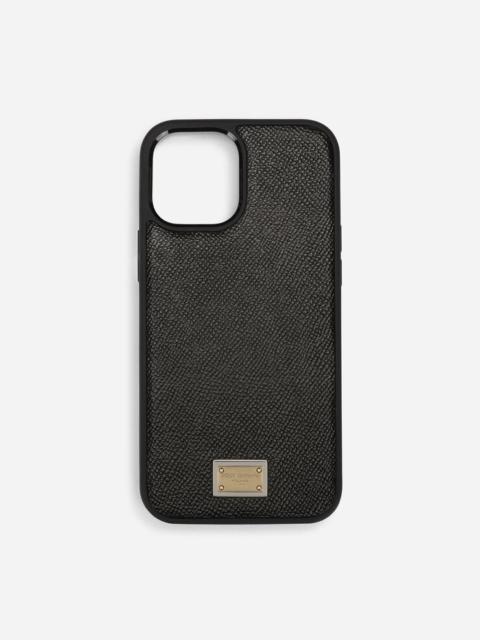 Dolce & Gabbana Dauphine calfskin iPhone 12 Pro Max cover with plate