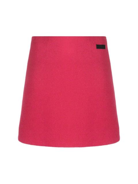 GANNI logo-patch pencil skirt