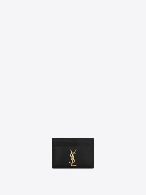 SAINT LAURENT cassandre card case in lambskin