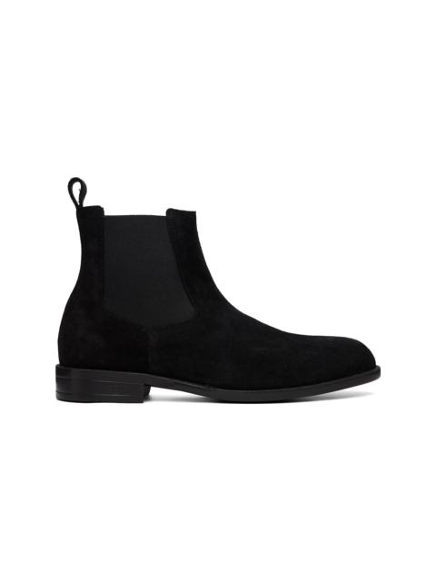BOSS Black Suede Elasticated Panels Chelsea Boots