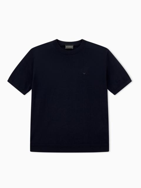EMPORIO ARMANI TRAVEL ESSENTIAL SMOOTH WOOL SWEATER