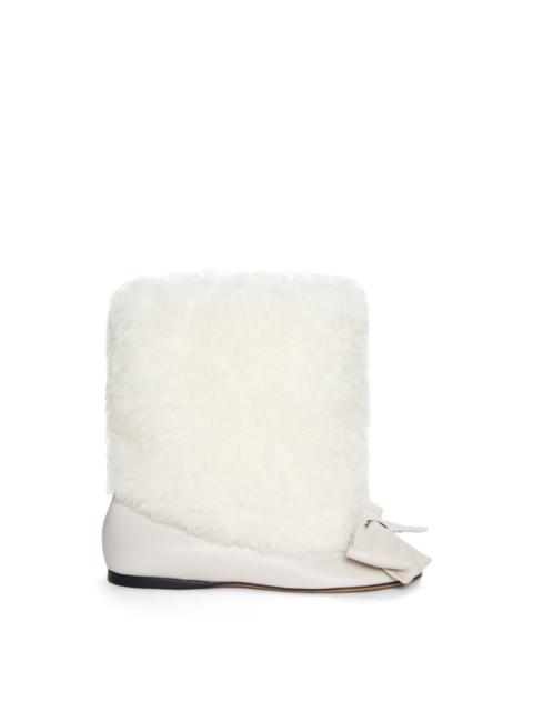 Loewe Toy flat bootie in shearling and lambskin
