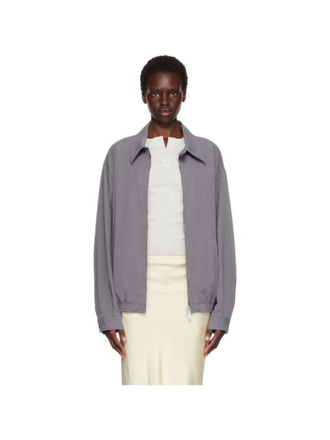 Tonywack Gray Washed Cotton Lyocell Blouson Jacket