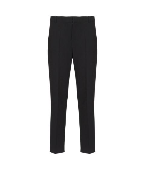 Double wool crepe trousers