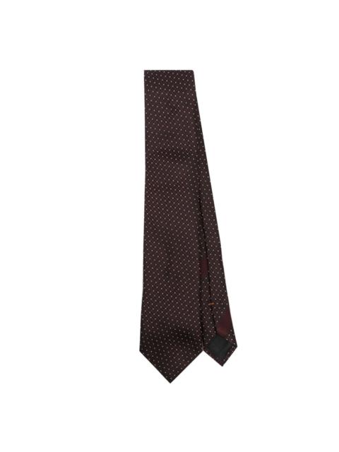 ZEGNA polka dot print tie