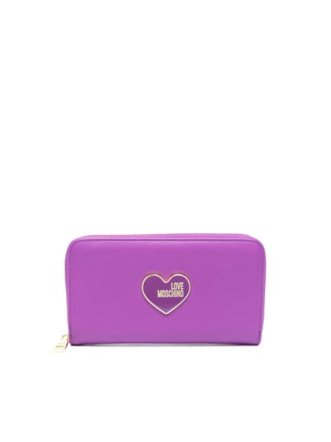 Moschino logo-plaque leather wallet