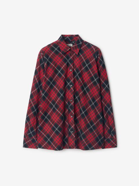 Burberry Relaxed Fit Check Cotton Flannel Shirt