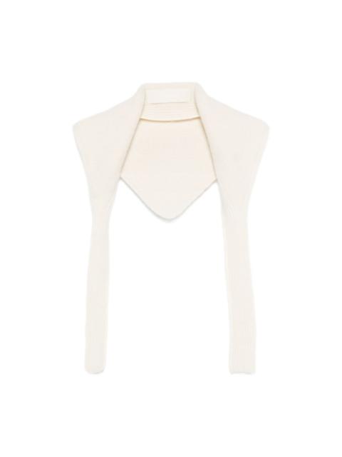 JACQUEMUS ribbed-knit collar scarf