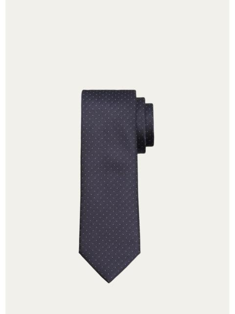 Brioni Men's Micro-Jacquard Silk Tie