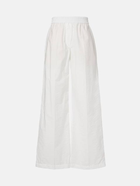 Brunello Cucinelli Cotton-blend wide-leg pants