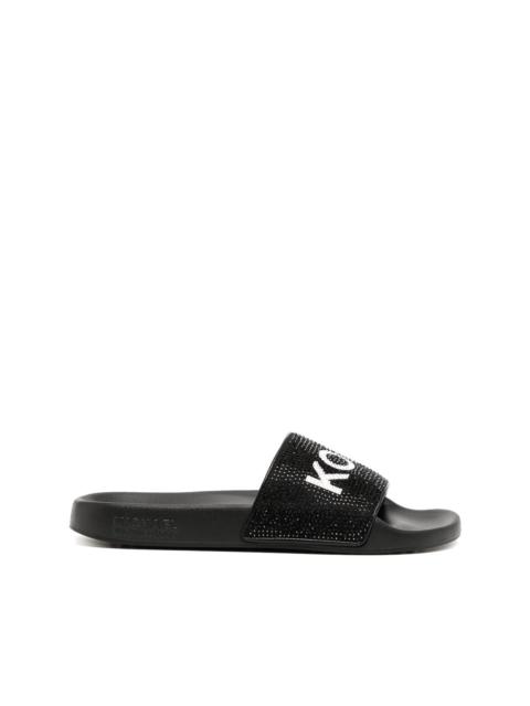 MICHAEL KORS Gilmore rhinestone-embellished slides