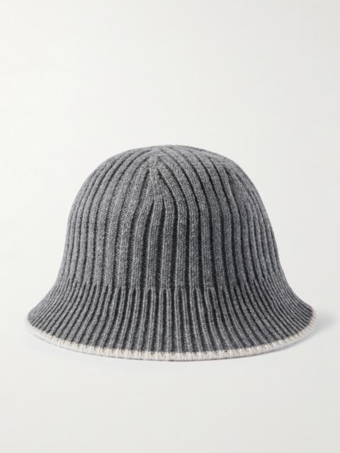 arch4 Xander Two-tone Ribbed Cashmere Bucket Hat