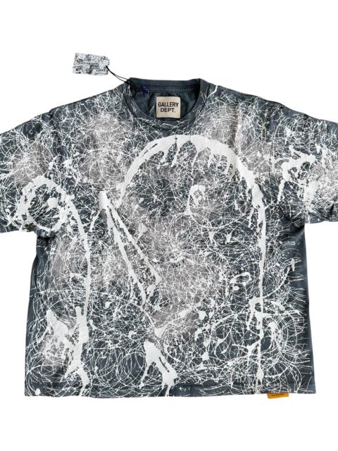 GALLERY DEPT. Abstract Paint Splatter T-Shirt "Bleached Black & White" GD262