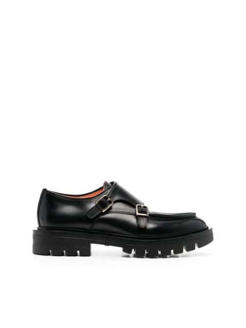 Santoni side buckle-fastening detail loafers