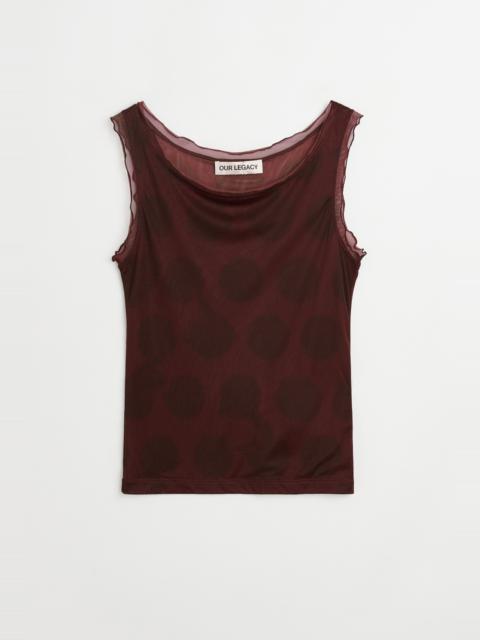 Our Legacy Perfect Tank Dotted Pink Print Mesh