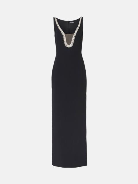 David Koma Crystal-embellished cady gown