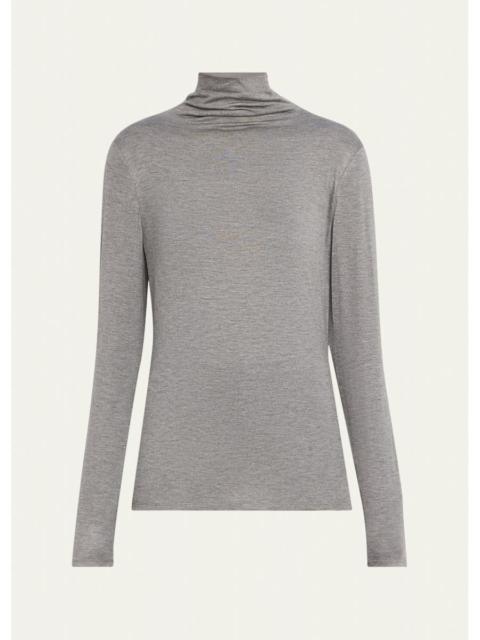 Lafayette 148 New York Veda Jersey Turtleneck Top