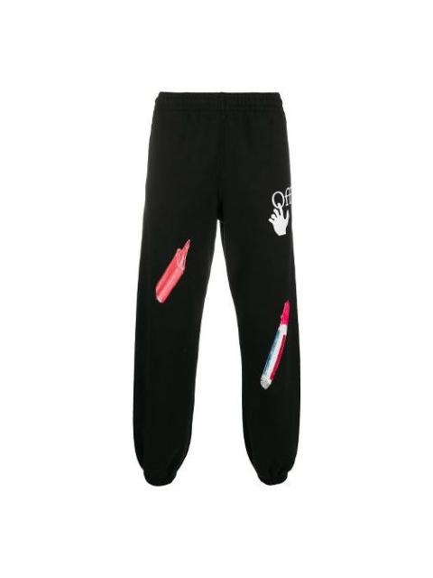 Off-White Off-White Pascal Pill Applique Sports Pants Men's Black OMCH030F20FLE0021001