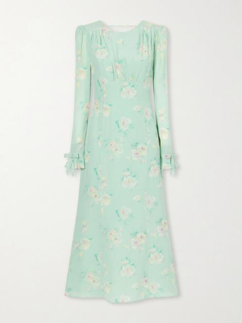 Alessandra Rich Floral-print Silk Midi Dress