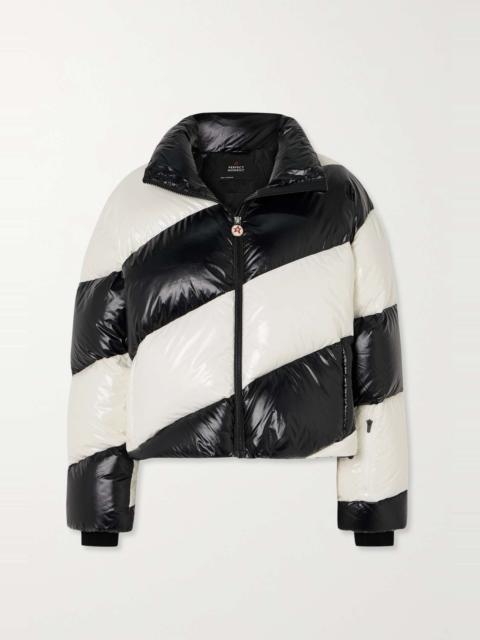 PERFECT MOMENT Super Mojo III striped quilted down ski jacket