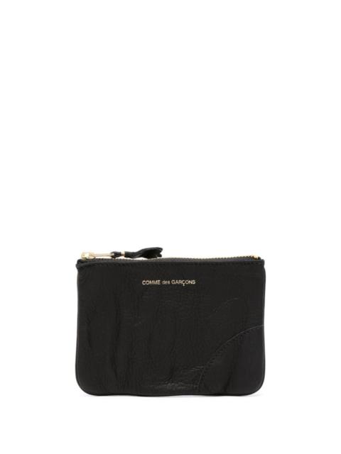 Comme Des Garçons Washed Wallet Top Zip Pouch