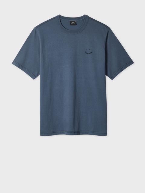 Paul Smith Charcoal Pigment Dyed 'Happy' T-Shirt