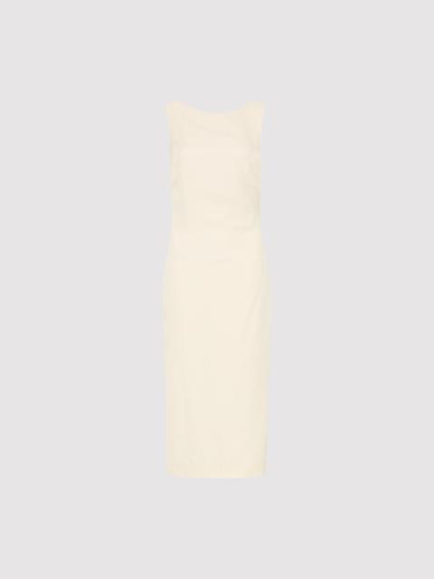 Cut Out Midi Dress - Cool White