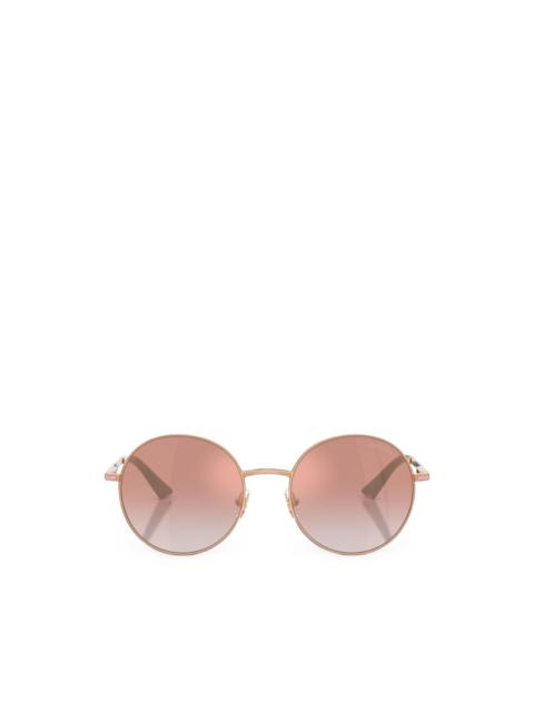 JIMMY CHOO glitter-detail round-frame sunglasses