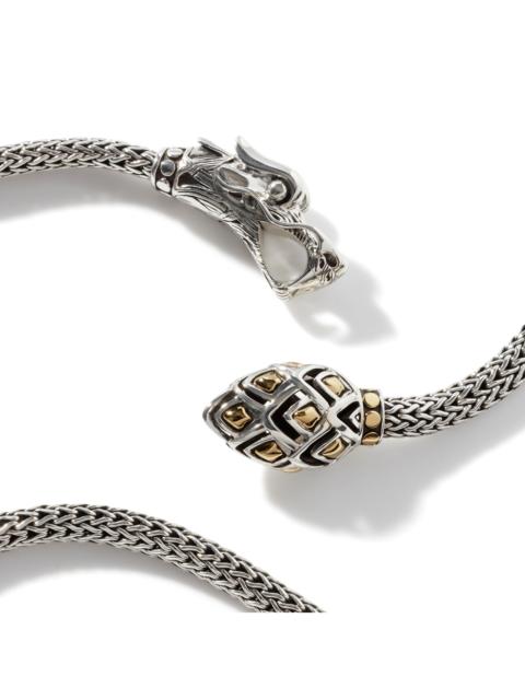 JOHN HARDY Naga Lariat, Sterling Silver, Gold, 5MM