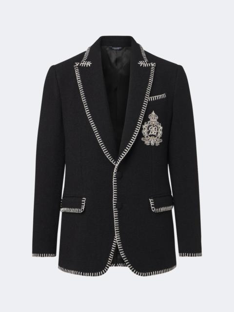 Dolce & Gabbana DG embellished wool-blend tweed blazer