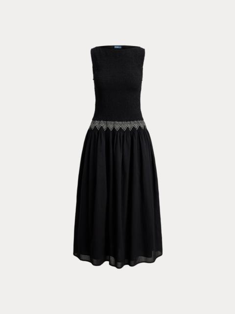 Polo Ralph Lauren Smocked Cotton Voile Dress