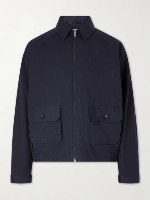 BODE Cotton-Blend Seersucker Bomber Jacket