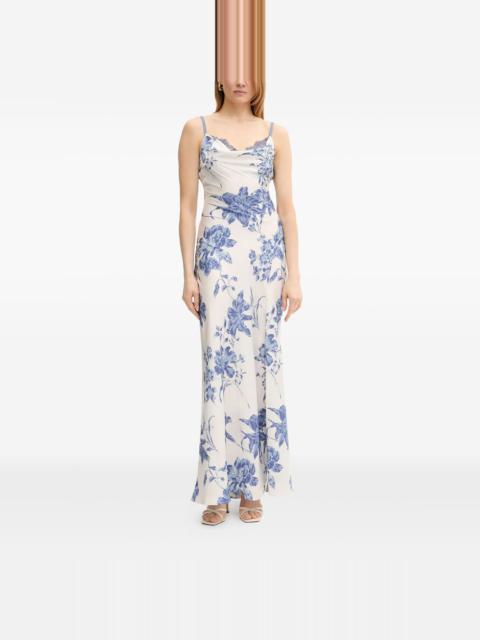 GUESS USA cowl-neck floral-print maxi dress
