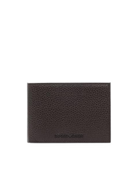EMPORIO ARMANI grained leather wallet