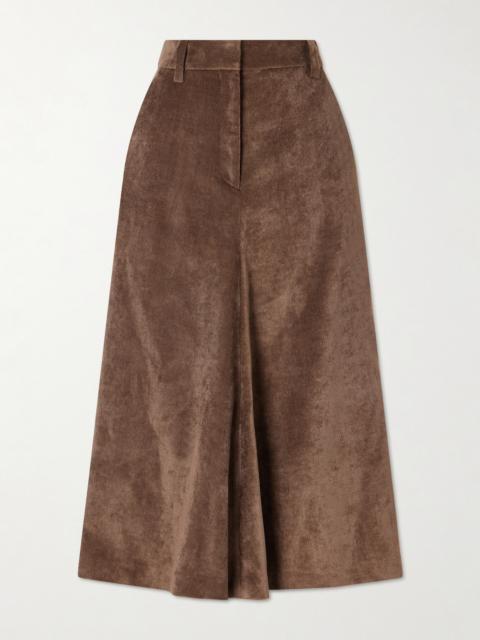 Brunello Cucinelli Embellished Corduroy Midi Skirt