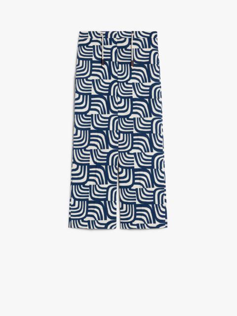 'S Max Mara BELLA Printed poplin trousers