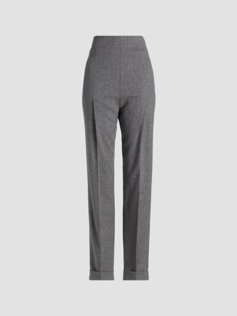 CO Women's Jodhpur Wool-Cashmere Trousers - Grey Melange