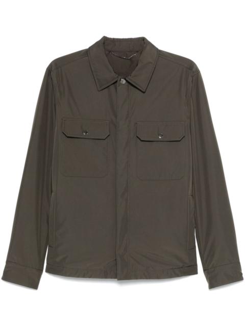 Canali padded shirt jacket