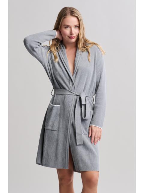 Barefoot Dreams CozyChic Ultra Lite® Contrast Scallop Ribbed Robe
